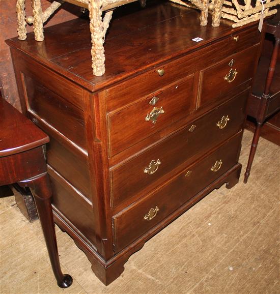 Oak chest of four drawers